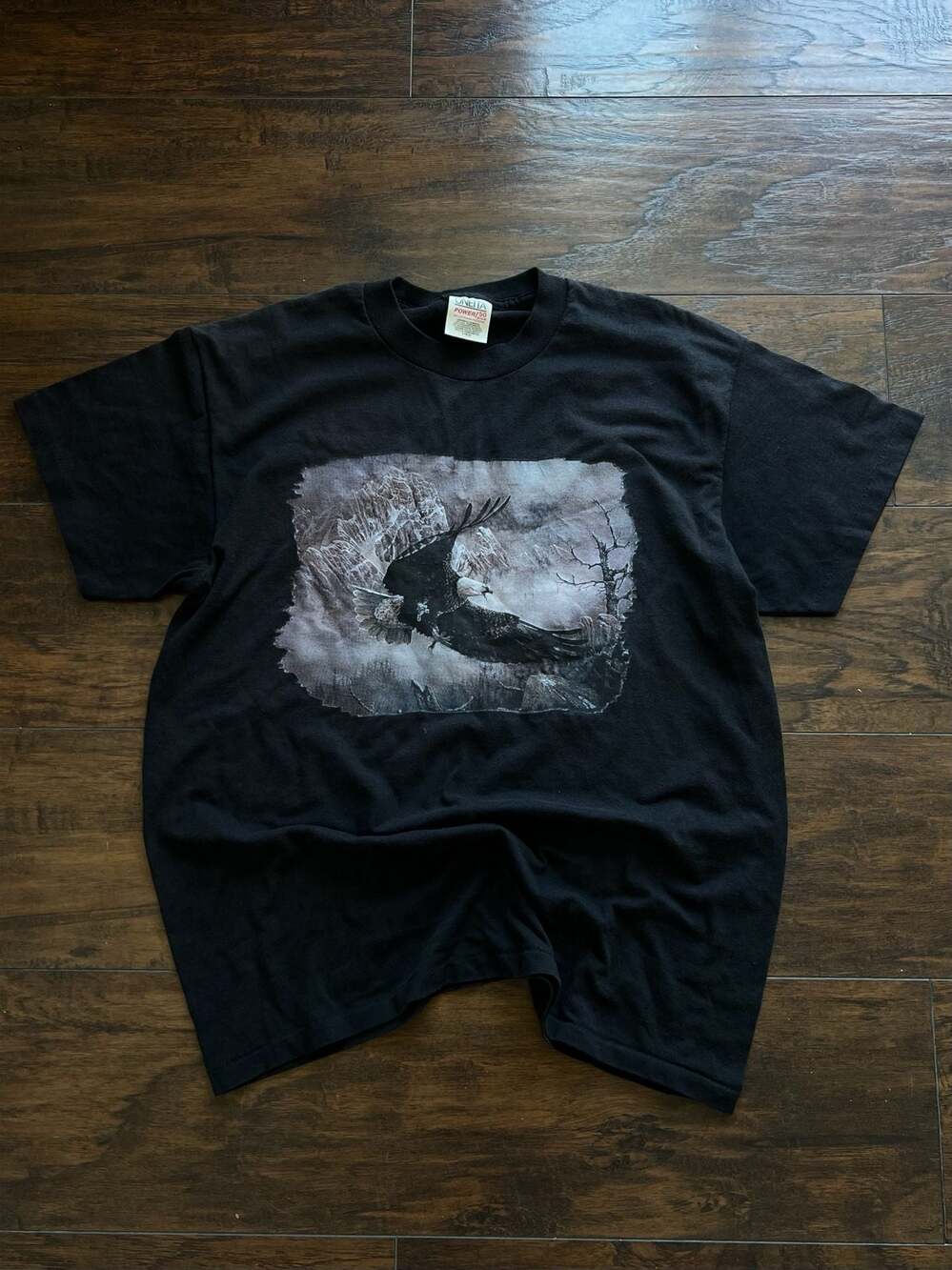 Vintage Oneita Power/50 Bald Eagle Mountain Graphic T-Shirt Size L